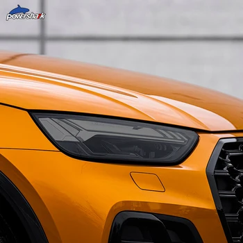 2 Ks Auto Svetlometu Odtieň Údené Čierny Ochranný Film Transparentné TPU Nálepka Pre Audi Q5 SQ5 Quattro Facelift 2021 Príslušenstvo
