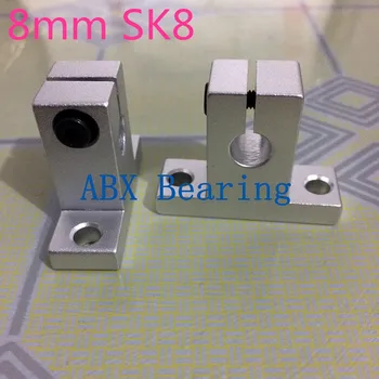 2 ks/veľa SK8 SH8A SH8 8mm lineárne ložiská železničnej hriadeľ podporu XYZ Stôl CNC Router SH8A