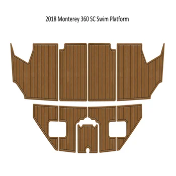 2018 Monterey 360 SC Plávať Platfrom Krok Pad Loď EVA Pena Faux Teak Podlažie Poschodie