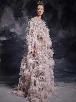 2020 Luxusné Pierko Prom Šaty Backless Korálkové Flitrami Čipky Nášivka Handričkou Party Šaty Večerné Šaty