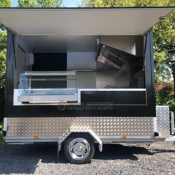 2023 9.8 ft Ulice Jedlo Truck Mobile Hot Dog Stojan Potravín Vozidlo S plne vybavená Kuchyňa Šťavy Predajné Trailer Ice Cream Košíka
