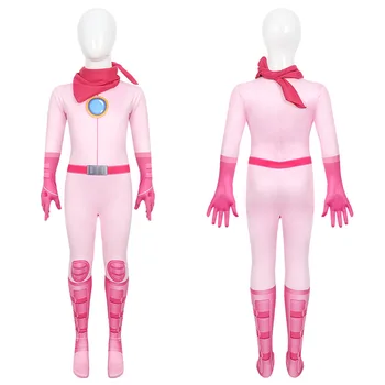 2023 Deti Cosplay Princezná Peach Oblečenie Sady Halloween Dievčatá Ružové Super Maškaráda Onesies Vianočné Hry, Hranie Rolí Kostým