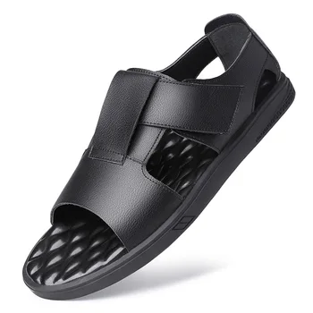 2023 Lete Nové Mužov Rímske Sandále vydlabaných Priedušná Bežné Biele Sandále Mužov Bežné nekĺzavou Podrážkou Kožené Topánky Muž