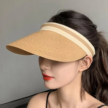 2023 Mew Horúce letné slnko klobúk s pearl nastaviteľné veľké hlavy široký-brimmed pláž hat UV ochrany packable slnečná clona klobúk s