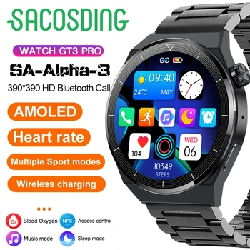 2023 NFC Smart Hodinky Mužov GT3 Pro AMOLED 390*390 HD Displej Srdcovej frekvencie Bluetooth Hovor, Vodotesný IP68 Smartwatch Pre Huawei Xiao