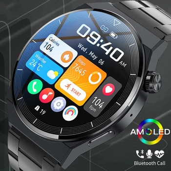 2023 Nové technológie NFC Smart Hodinky Mužov AMOLED 390*390 HD Displej Srdcovej frekvencie Bluetooth Hovor, Vodotesný IP68 Muž SmartWatch Pre Huawei Xiao