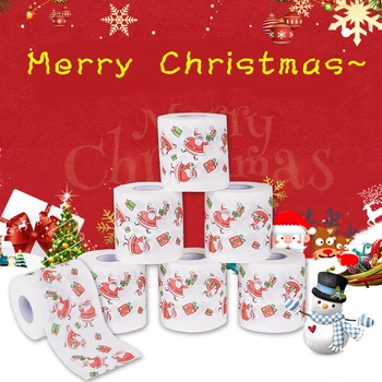 2023 Vianočné Toaletný Papier Domov Santa Claus Vaňa Toaletný Tkaniva Vianočné Dodávky Vianoce Dekor Darčekové Tašky DIY Dodávky