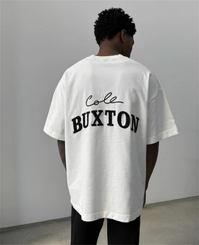 23SS Kolo Krku Cole Buxton Nálepky Vyšité Písmeno Krátke Rukávy T-Shirt Nadrozmerné T Shirt CB Tees Top Tee Kanye West Viking