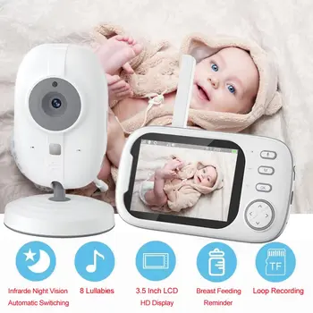3,5 Palcový LCD Baby Monitor s rozlíšením 720P Kamera, Bezdrôtové Ochrany Detekcie Smart Opatrovateľka Cam Elektronické Babyphone Plakať Deti Kŕmenie