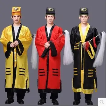 3 Farby Taoistických Kostým pre Dospelých 150-190 cm Čínsky Shaolin Mních, Tai Chi Šaty a Šaty s Klobúkom a Whick Taoizmu Oblečenie