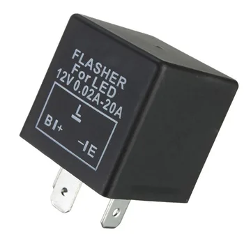 3 Pin Elektronických Auta Flasher Relé na Fix LED Svetlo Zase Signál Hyper Flash Blikajúce Svetlo 12V DC