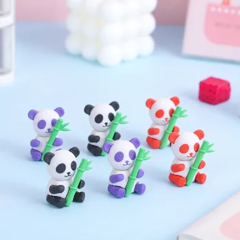30 Pc Roztomilý Kreslený Bamboo Panda Zvierat Ceruzka Guma Guma/ Učebné Kancelárske Potreby/ Deti Študent Škola Cenu Vianočný Darček