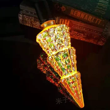 3D Fireworks Žiarovka vitráže Hviezdne Nebo Svetlo a60 Umenie Svetlo vianočné dekorácie pre domov víla svetlá strana svetlá GL467