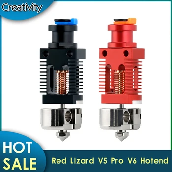 3D Tlačiarne Hotend Červená Lizard V5 Pro V6 Hotend Zmontované Bi-Metal HeatBreak Medi Hotend pre vzdať sa 3 vzdať sa-3 V2 CR10 CR10S