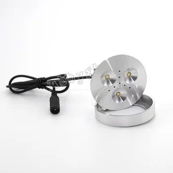 3x3W LED Kabinetu Svetlo Lampy LED Stropné Dole svetlo Lampy Teplá Biela LED Puk svetlo 12V Doprava Zadarmo 9W LED Žiarovky Lampy