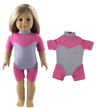 45 cm Módne Ružová Roztomilý Potápačský Oblek pre 18-Palcové american Doll Darčeky pre Deti