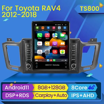 4G LTE 8G+128G Android 11 autorádia Multimediálny Prehrávač Videa pre Toyota RAV4 4 XA40 5 XA50 2012 - 2018 GPS Navigácie Stereo DSP