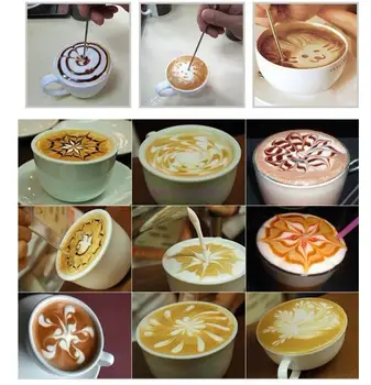 500pcs, Barista, Cappuccino, Espresso Káva Zdobenie Latte Art Pen Tamper Ihly Kreatívne Vysoko Kvalitné Chuť Kávy stick nástroje