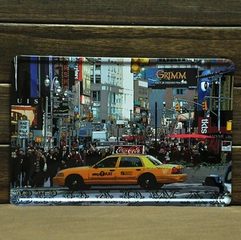 50pcs/veľa Kovu Prihlásiť ošumelé elegantné Predaj Hot New york taix Wall art kovové Značky Domov Dekoratívne Umenie Obraz F-10 20*30 cm Mix ord