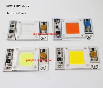 50W 110V 220V High Power led čip zabudovaný ovládač biele LED, Plné Spektrum LED Kráľovská modrá Teplá biela