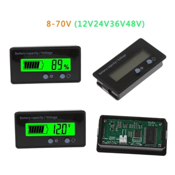 8-70V LCD Kyseliny Viesť Lítium-Kapacita Batérie Indikátor Napätia, Voltmeter Tester