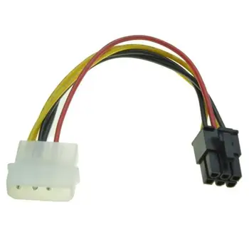 Adaptér Kábel 4 Pin Molex na 6-Pin PCI-Express PCIE grafická Karta Power Converter Kábel Adaptéra Karty Napájací Kábel Converter Adaptér