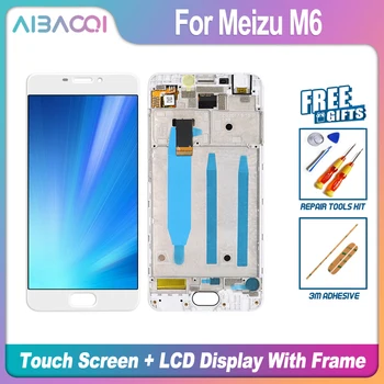 AiBaoQi Zbrusu Nový Dotykový Displej LCD Displej+Rám+Napájací Kábel, Montáž Náhrada Za Meizu M6