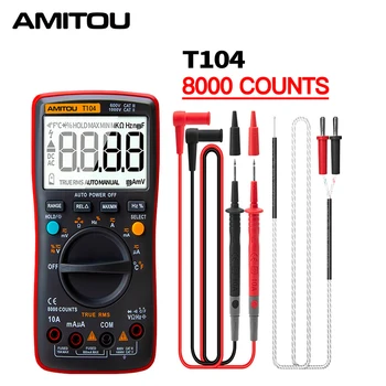 AMITOU T104 Profesionálny Digitálny Multimeter Elektrické Voltmeter Ammeter AC/DC Napätie Tester Multi-tester Nástroje pre Krupina