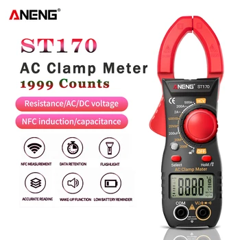 ANENG ST170 Smart Svorka Meter 1999 Počíta Auto-škály Digitálny Multimeter LCD Displej AC DC Napätie Meter STRIEDAVÝ Prúd Diódou Tester