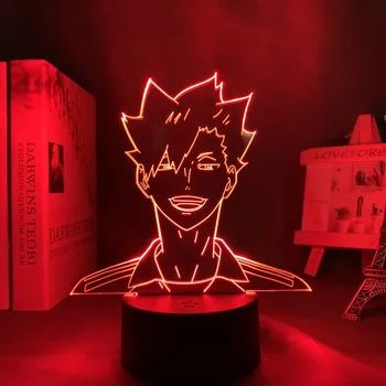 Anime Led Nočné Svetlo Haikyuu Tetsuro Kuroo pre Spálňa Decor Priateľ Narodeniny Darček Nočného Manga 3d Led Lampa Haikyu