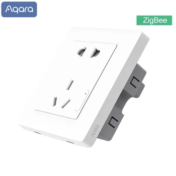 Aqara Smart sieťovej Zásuvky Zigbee wifi Remotel Ovládanie Bezdrôtových Zásuvky Prepínač Pracovať Pre Xiao Smart home súpravy APP mi domov
