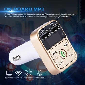 Auto Bluetooth 3.0 FM Vysielač Bezdrôtového Adaptéra Auto MP3 Prehrávač, Mikrofón Audio Prijímač 2.1 Dual USB Rýchlo Nabíjačka Auto Príslušenstvo