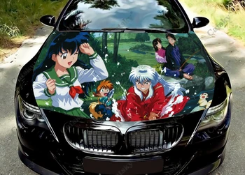 Auto Kapota Nálepky Chrániť Vlastné Anime Inuyasha Karosérie Bočné Dekorácie, Vinyl Zábavné Auto Nálepky, Nepremokavé Tlač Nálepky