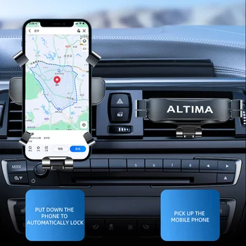 Auto, Mobilný Telefón Držiak Na Nissan ALTIMA Auto Air Vent Klip Stojan Mobilný telefón GPS Podporu Pre iPhone 11 XS XR X 7 Samsung Huawei
