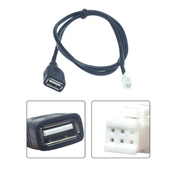 Auto Stereo Port Usb Panel Predlžovací Kábel Adaptéra 1m 4 Pin+6 Pinový Konektor
