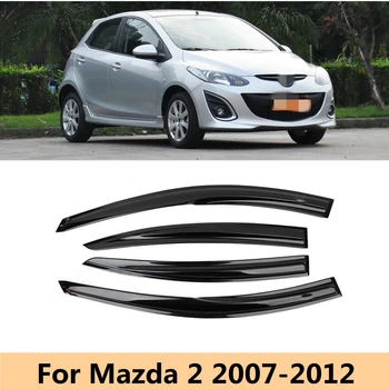 Auto Styling Bočné Okno Clonu Slnko, Dážď Deflektor Stráže Markízy Útulku Dekorácie Kryt Výbava Pre Mazda 2 (2007-2012) Sa Príslušenstvo