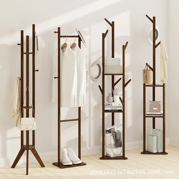 Bambusové Materiál štátny Stojan Poschodí Spálňa Oblečenie Vešiak Izba Oblečenie Modul Jednoduché, Moderné Multi-funkčné Masívneho Dreva Vešiak