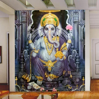 beibehang abstraktných de parede para quarto em 3d Juhovýchodnej Ázie Štýl jogy izba nástennú maľbu, tapety Indický slon boh nástenná maľba tapety