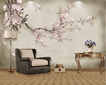 beibehang Prispôsobené módne nový moderný kvet, vták TV spálňa pozadí abstraktných de parede 3d tapety