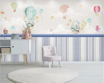 beibehang Prispôsobené nový wallpaper ručne maľované kvety malé čerstvé nordic detskej izby pozadí steny papiere domova