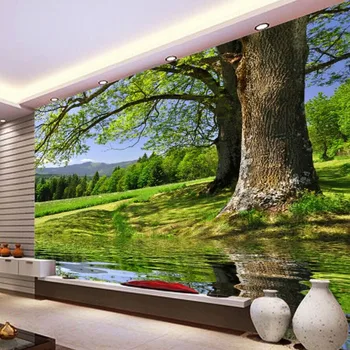 beibehang Veľké stromy krajiny nástenná maľba vlastnú tapetu obývacia izba gauč TV pozadia, tapety na steny 3d,abstraktných de parede