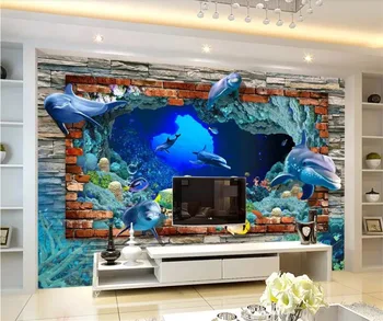 beibehang Vlastné 3d tapeta abstraktných de parede oceán 3D photo nástenné moderné TV gauč pozadí stene obývacej izby, spálne, tapety