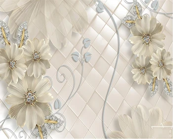 Beibehang Vlastné 3D tapeta nástenné moderné trojrozmerné úľavu, slnečnica kvet, šperky pozadia, tapety na steny, 3 d