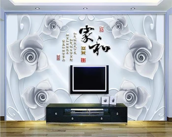 beibehang Vlastnú tapetu 3d maľby Abstraktných de parede šperky kvety TV pozadie 3d Čínsky štýl, obývacia izba, spálňa tapety