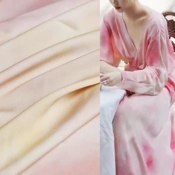 Biela Waxberry Satin ružová rým farbené hodváb úsek dvojité arbor textílie 20momme šaty textílie summerDIY šitie textílie doprava zadarmo