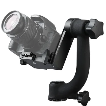 BK-45 Profesionálne Gimbal Statív Hlava pre Fotoaparát teleobjektívu Rýchle Uvoľnenie Dosky 360 Stupňov Rotácie
