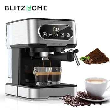 BlitzHome CMM2 kávovar pre Domáce 20bar kávovar Espresso Maker Semi-Automatický Typ Čerpadla Cappuccino Mlieko Frother