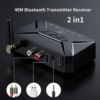 Bluetooth5.0 Audio Vysielač, Prijímač 40M HD Nízku Latenciu Bezdrôtové Bluetooth Adaptér 3,5 mm AUX Jack RCA, USB pre TV, PC Slúchadlá