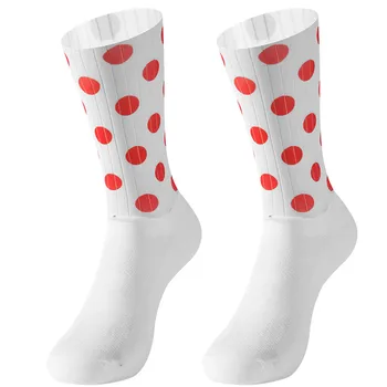 BMAMBAS Anti-Slip Silicone Lete Aero Ponožky Whiteline Cyklistické Ponožky Mužov Požičovňa Športových Beží Cyklistické Ponožky Calcetines