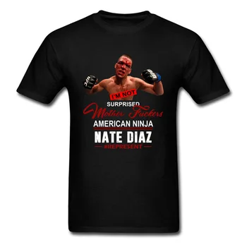Boj Nate Diaz T Shirt Zápasník Víťaz pánske Tričko Cool Dizajn Plný Bavlny O-Neck Tee Tričko Streetwear Kulturistike Tshirts